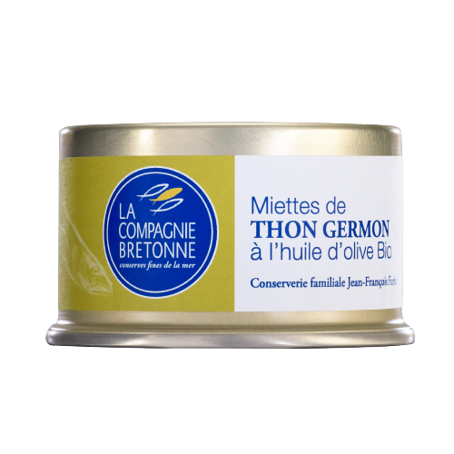 Miettes de Thon blanc Germon à l’huile d’olive bio 135g