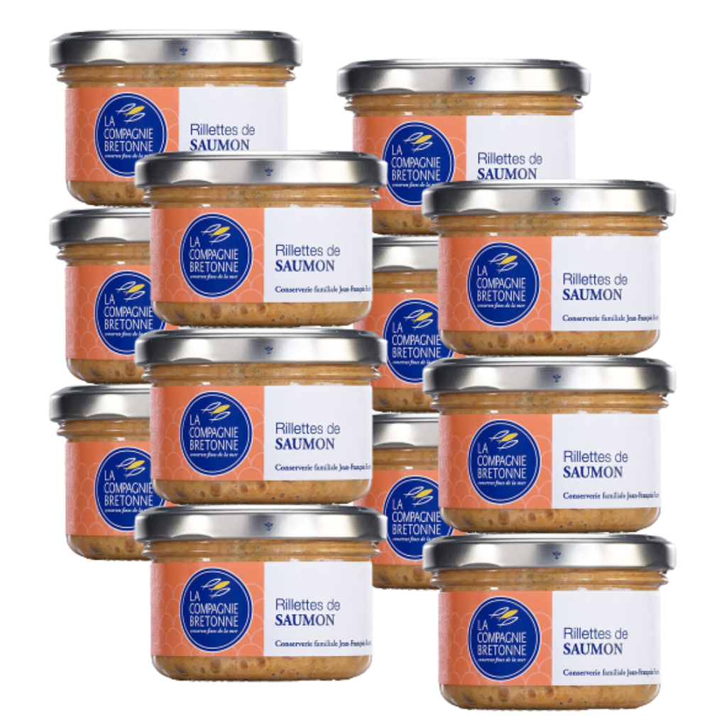 Lot de 12 Rillettes de Saumon 90g
