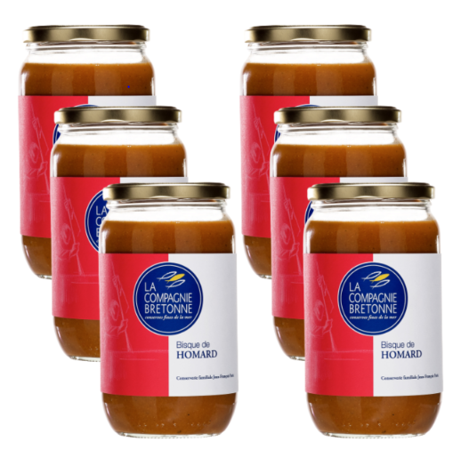 Lot de 6 Bisques de homard bocaux 750g