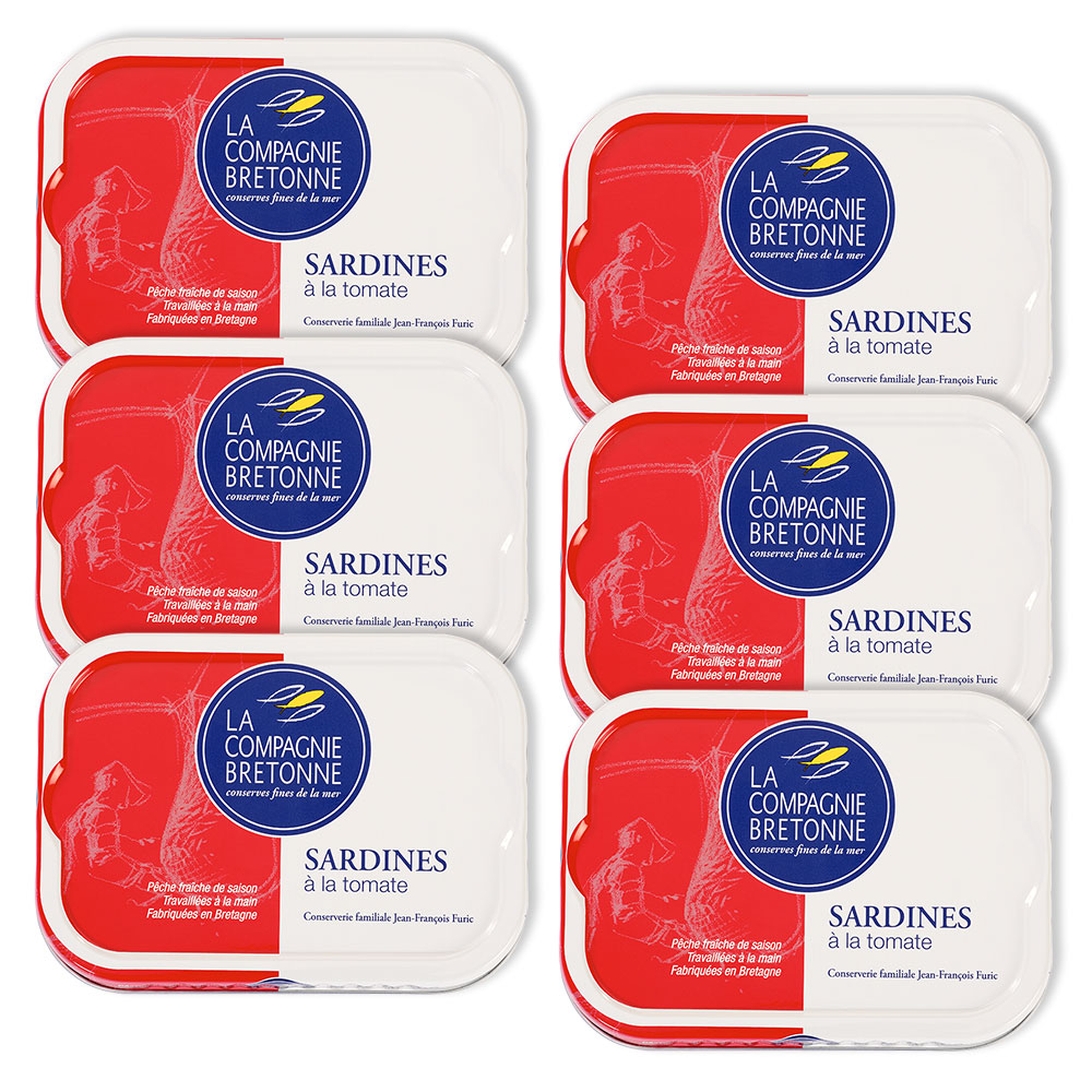 Lot de 6 Sardines à la tomate 115g