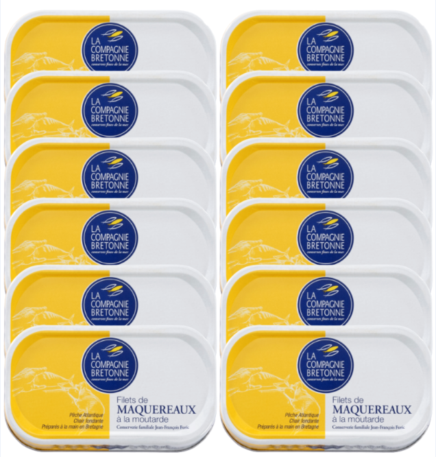 Lot de 12 Filets de Maquereaux à la moutarde 113g