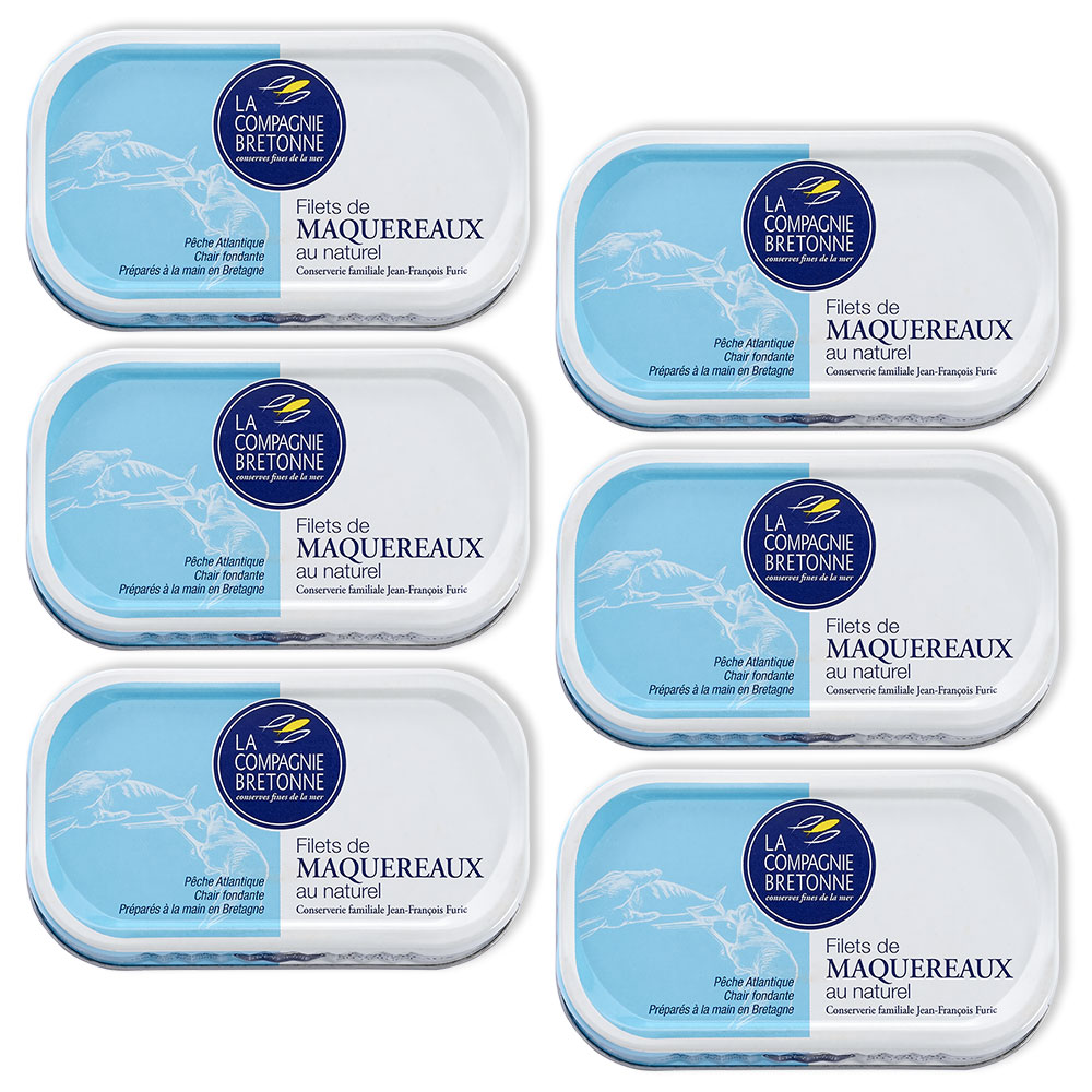 Lot de 6 Filets de Maquereaux au naturel 118g