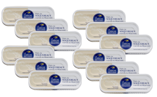 Lot de 12 Filets de Maquereaux marinés au Muscadet 176g