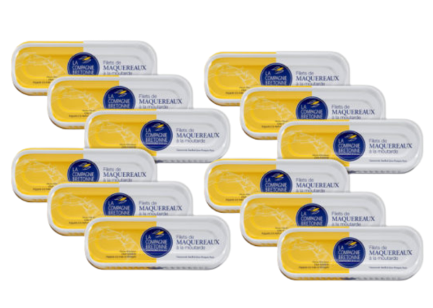Lot de 12 Filets de Maquereaux à la moutarde 169g