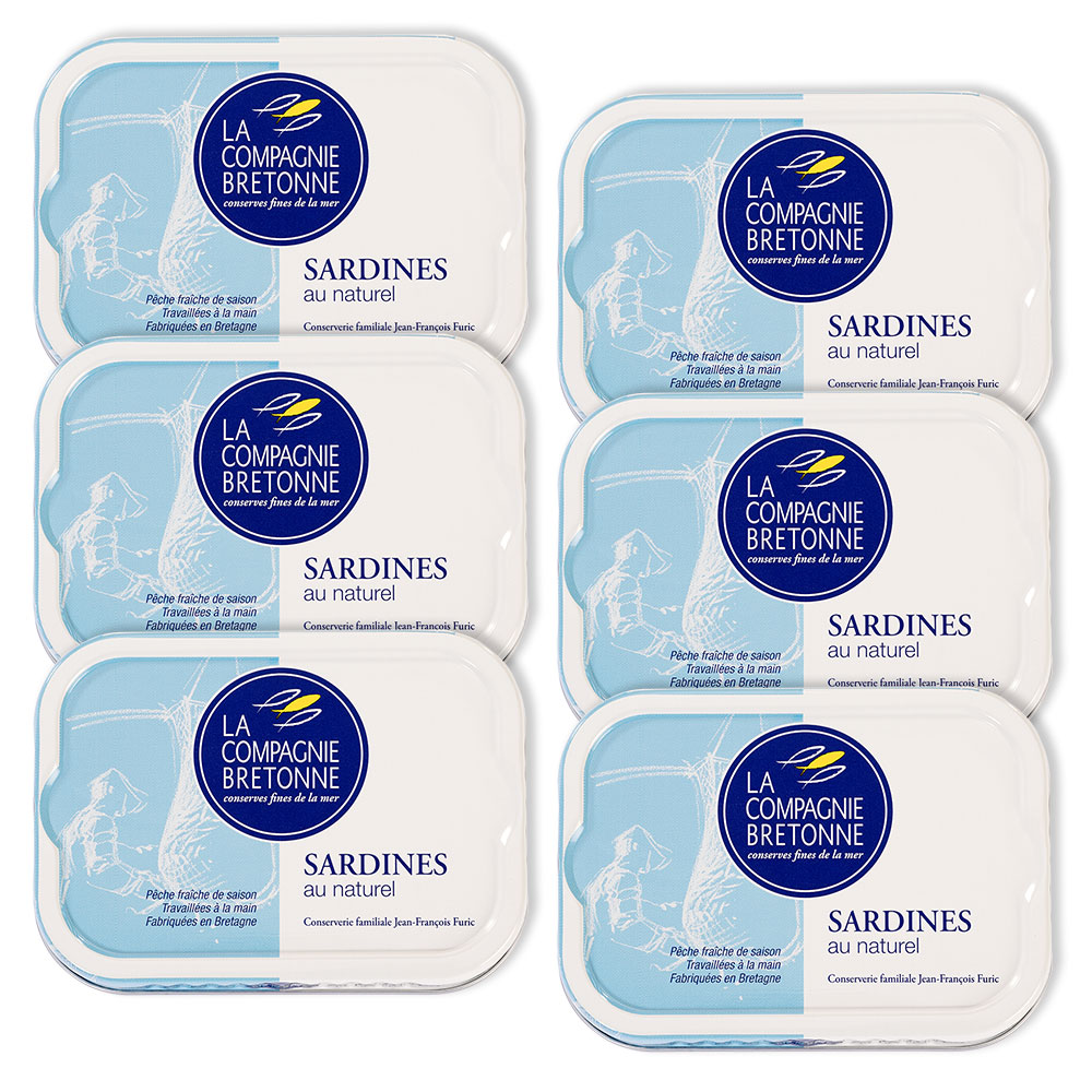 Lot de 6 Sardines au naturel