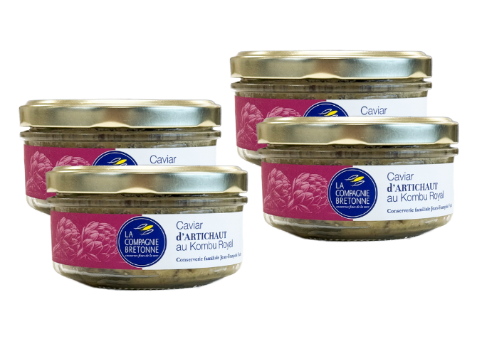 Lot de 4 caviars d'artichaut au kombu royal