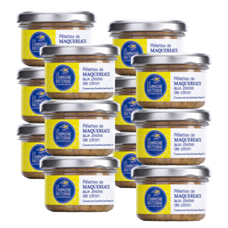 [2137] Lot de 12 Rillettes de Maquereaux aux zestes de citron 90g