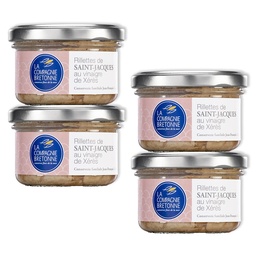 [2130] Lot de 4 Rillettes de Saint-Jacques au vinaigre de Xérès 90g