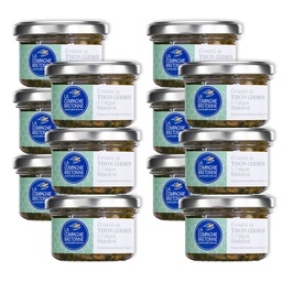 [2151] Lot de 12 Emietté de Thon Germon à l’algue Wakamé 90g