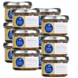 [2153] Lot de 12 Emietté de Maquereaux au Kombu Royal et marinade au Yuzu 90g