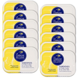 [2321] Lot de 12 Sardines à l’huile d’olive et citron Bio