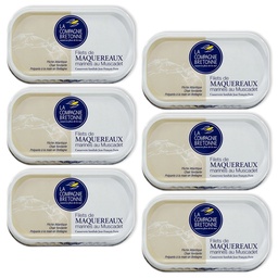 [2400] Lot de 6 Filets de Maquereaux marinés au Muscadet 118g