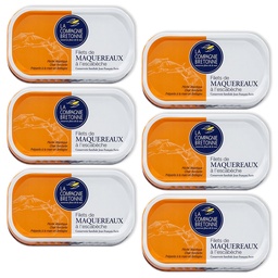 [2402] Lot de 6 Filets de Maquereaux à l’escabèche 113g