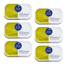 [2406] Lot de 6 Filets de Maquereaux à l’huile d’olive Bio 118g