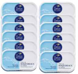 [2417] Lot de 12 Filets de Maquereaux au naturel 118g