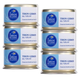 [2505] Lot de 6 Thon blanc Germon au naturel 135g