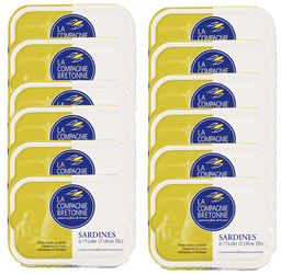 [2320] Lot de 12 Sardines à l’huile d’olive Bio