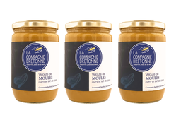 [3215] Lot de 3 Veloutés de moules, curry et lait de coco 570g